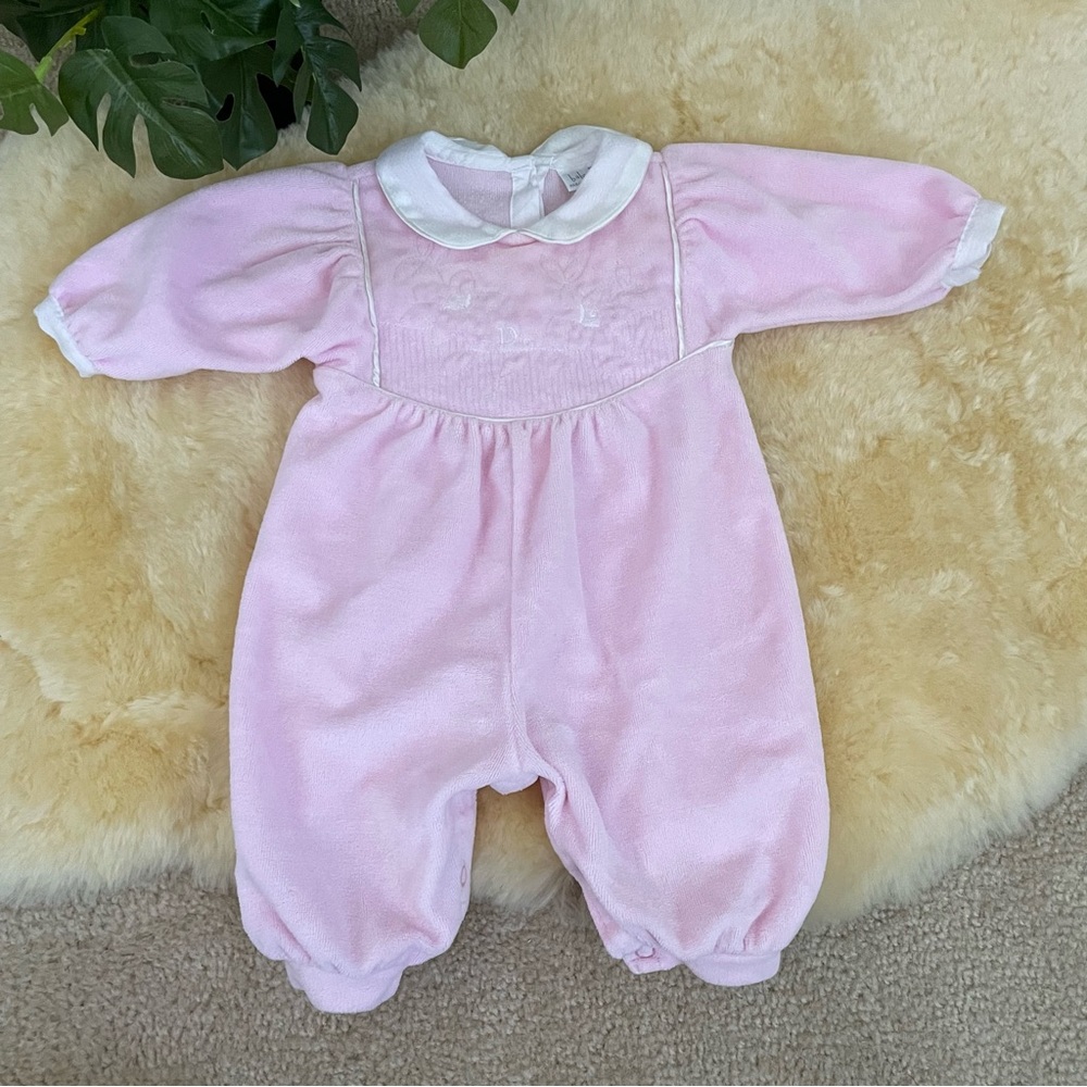 Black Friday Sale Baby Dior Vintage Velour bubble onesie size 3 months